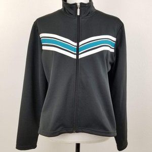 Metro Style Black Full Zip Jacket Racer Retro Moto